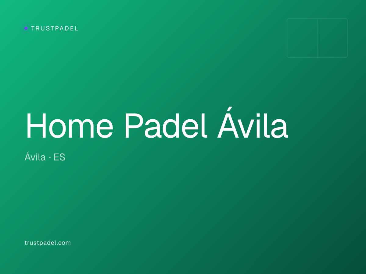 Home Padel Ávila padel club