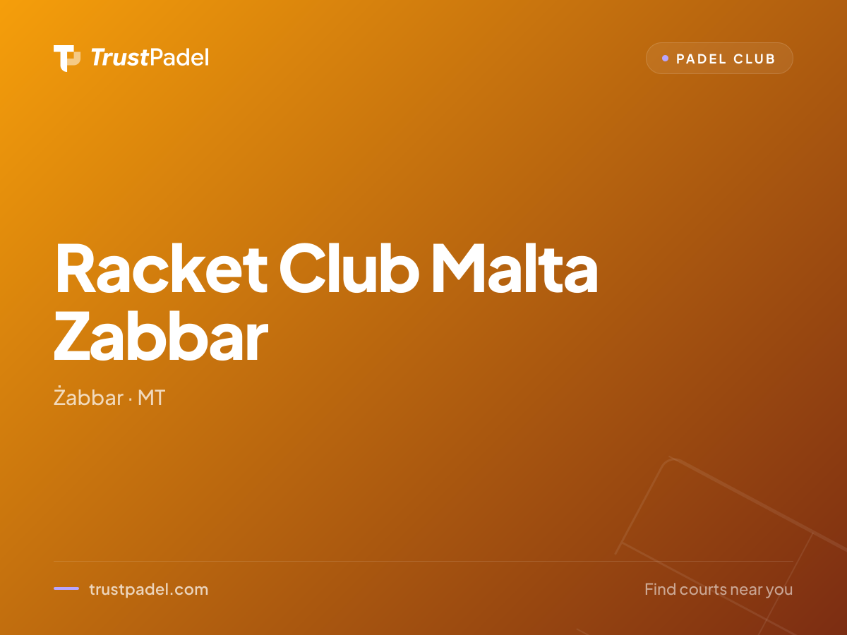 Racket Club Malta Zabbar padel club