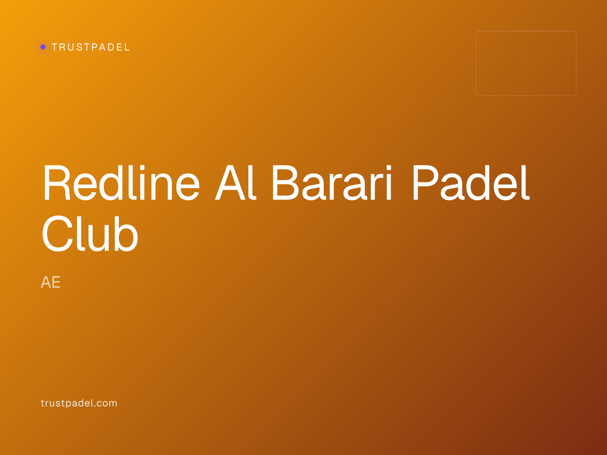 Redline Al Barari Padel Club padel club