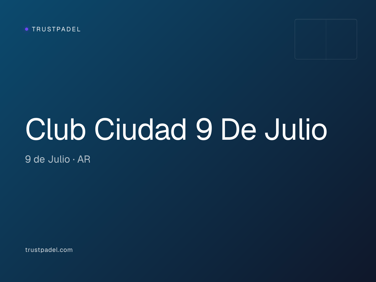 Club Ciudad 9 De Julio padel club