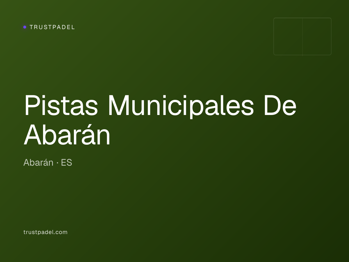 Pistas Municipales De Abarán padel club
