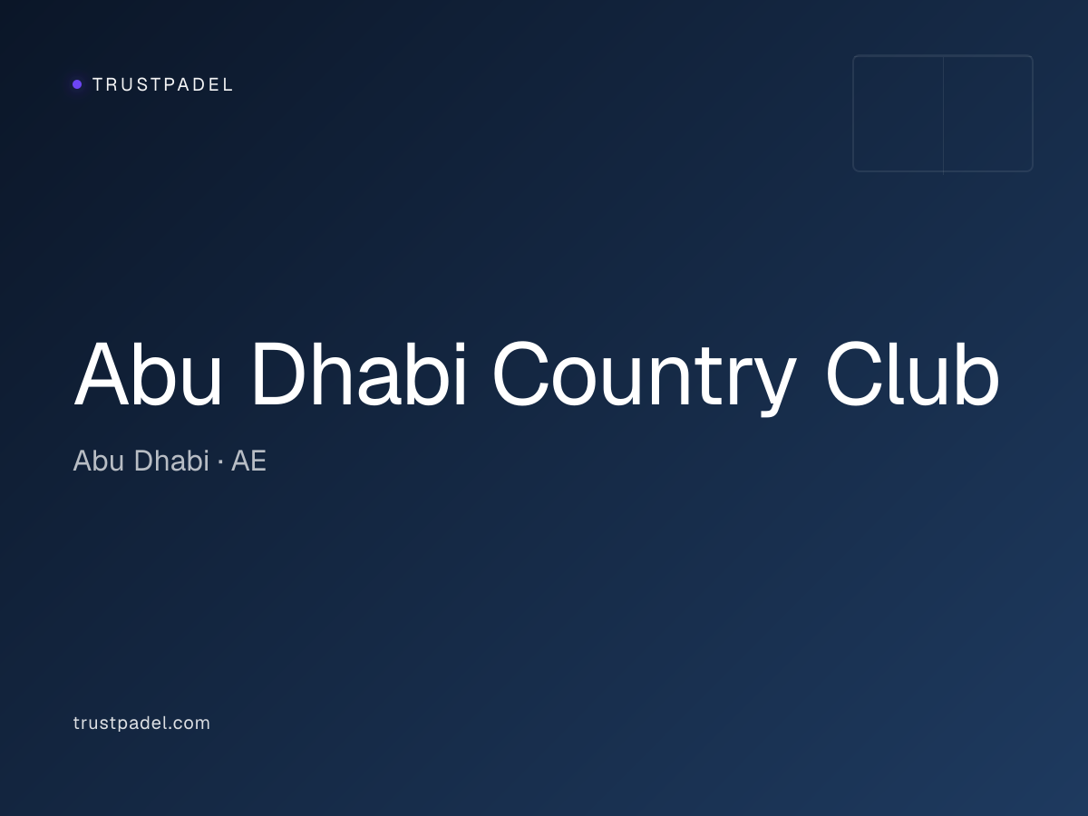 Abu Dhabi Country Club padel club