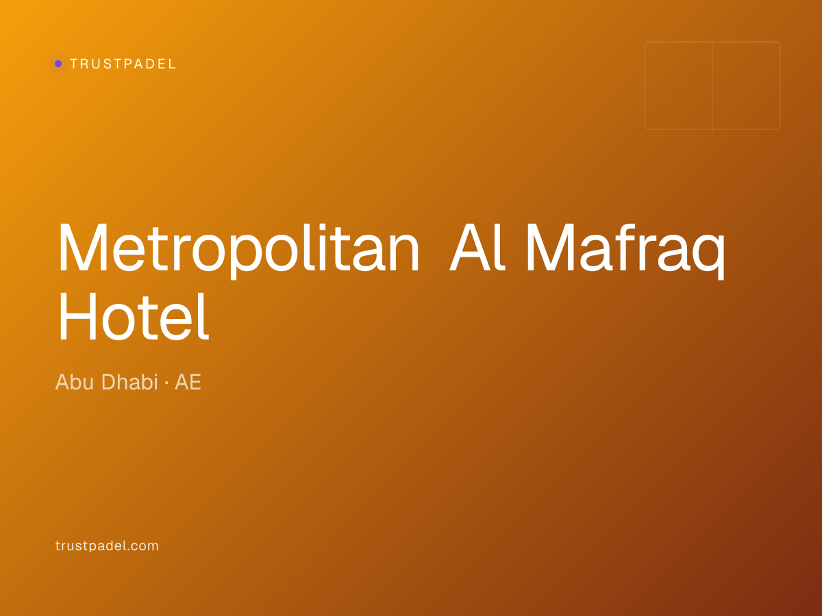 Metropolitan Al Mafraq Hotel padel club