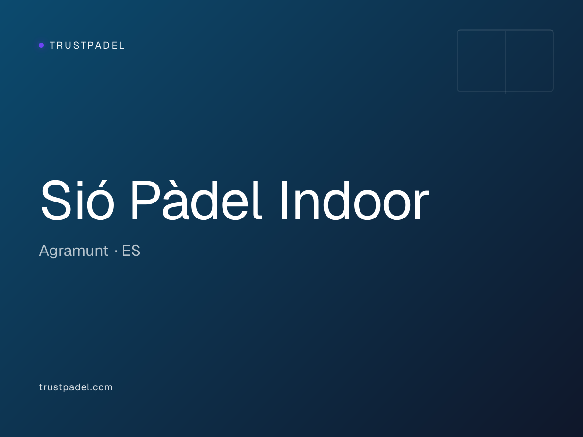 Sió Pàdel Indoor padel club