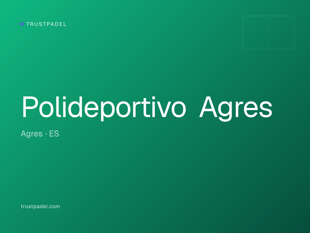 Polideportivo Agres padel club
