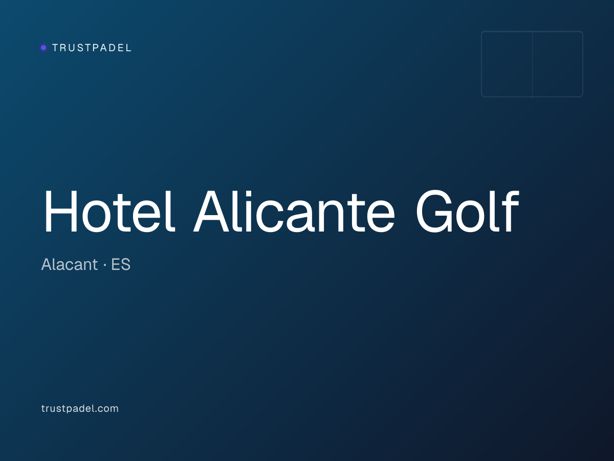 Hotel Alicante Golf padel club