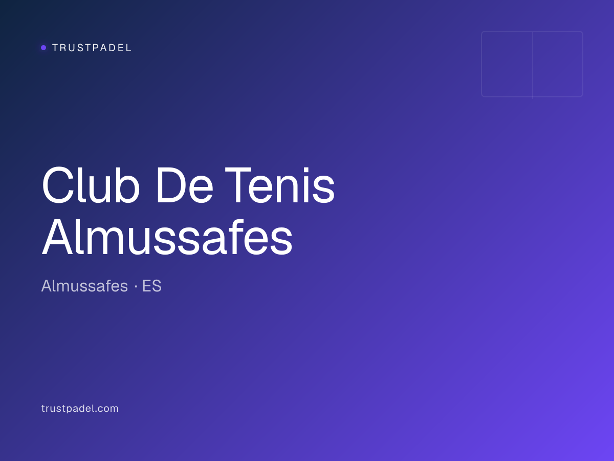 Club De Tenis Almussafes padel club