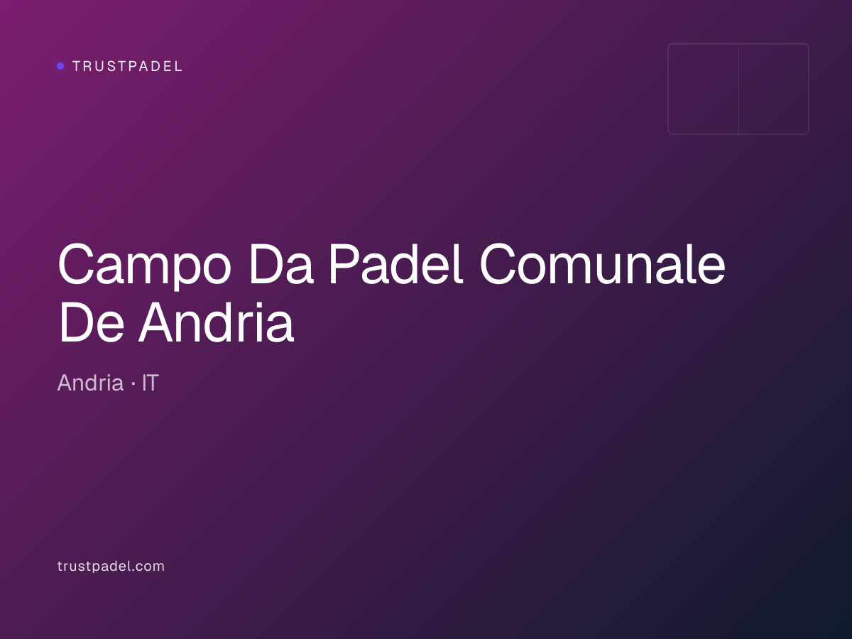 Campo Da Padel Comunale De Andria padel club