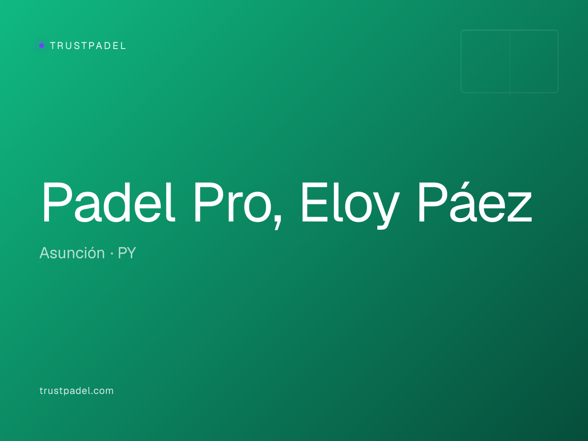 Padel Pro, Eloy Páez padel club