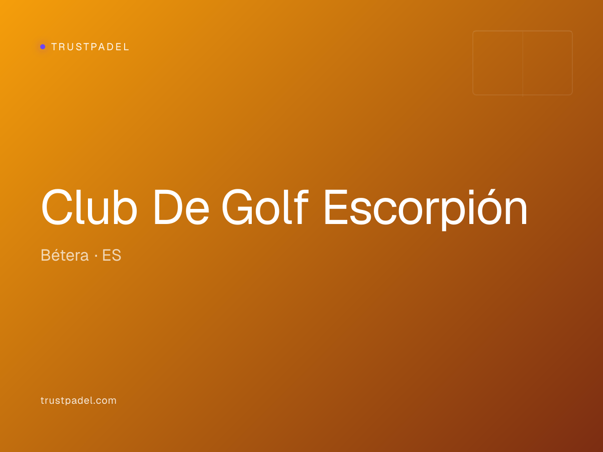 Club De Golf Escorpión padel club