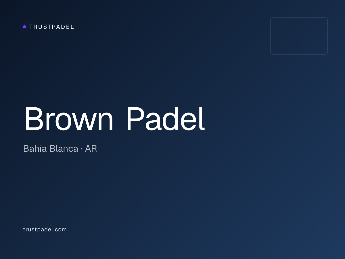 Brown Padel padel club