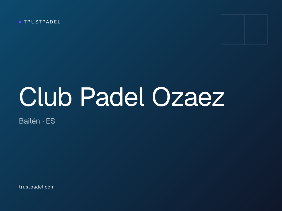 Club Padel Ozaez padel club