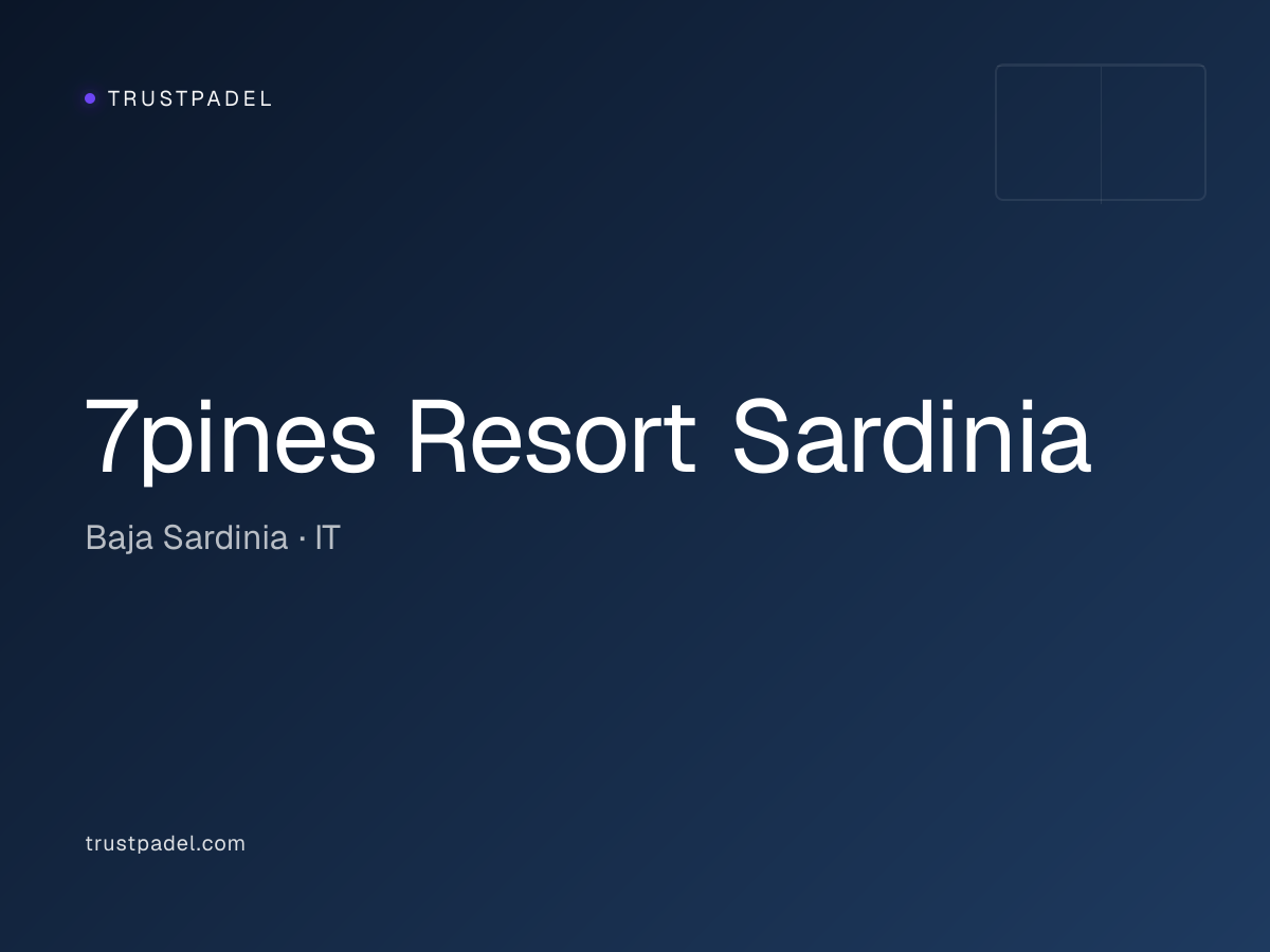 7pines Resort Sardinia padel club
