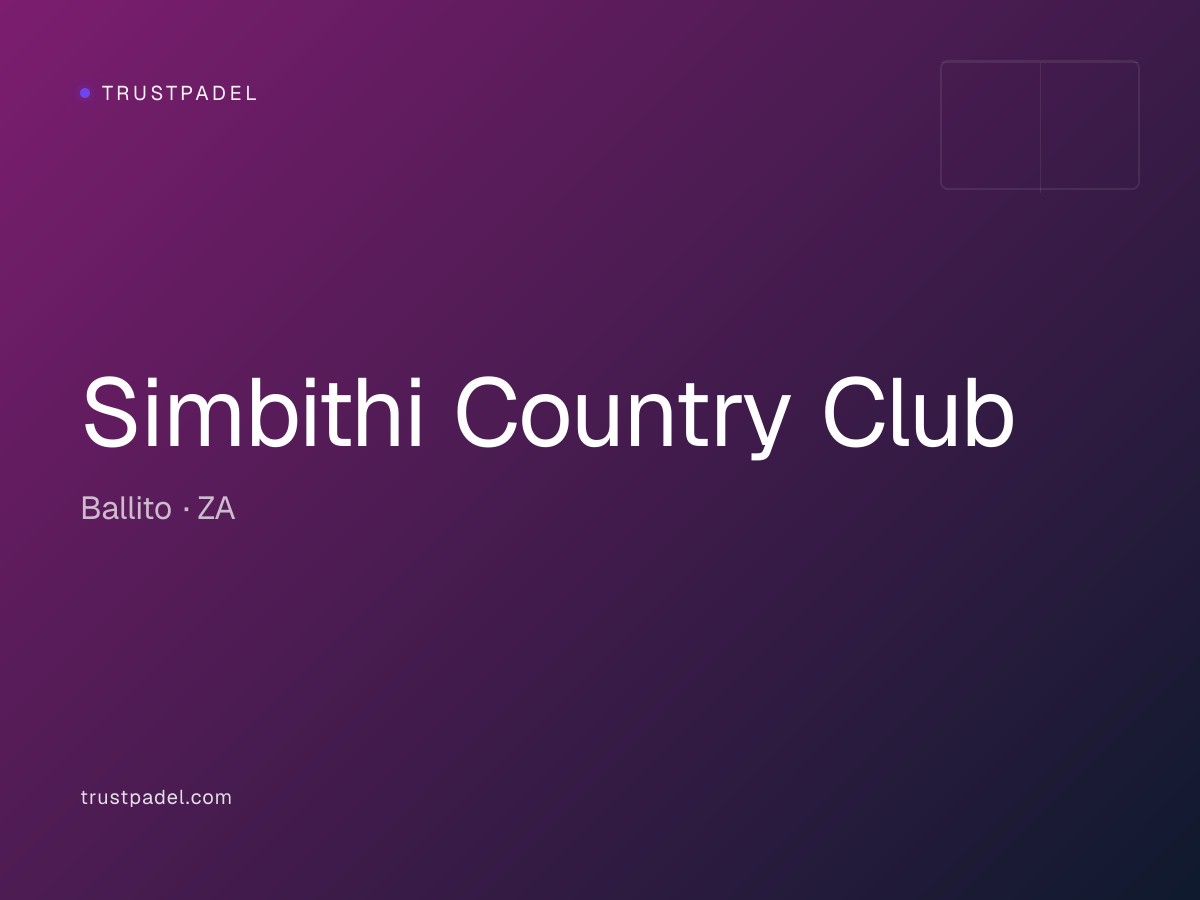 Simbithi Country Club padel club