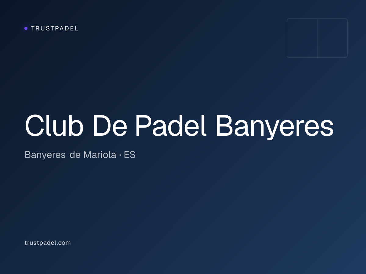 Club De Padel Banyeres padel club
