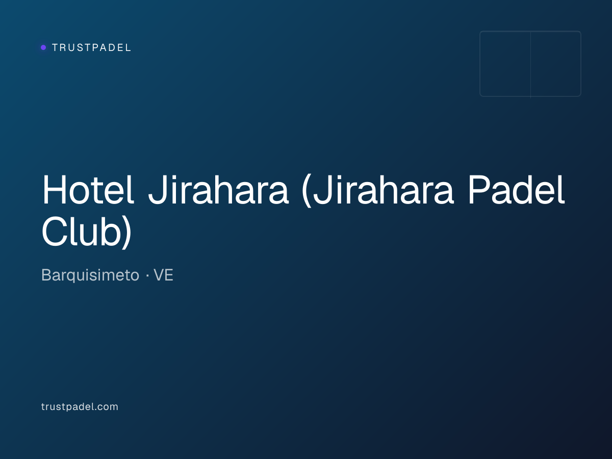 Hotel Jirahara (Jirahara Padel Club) padel club