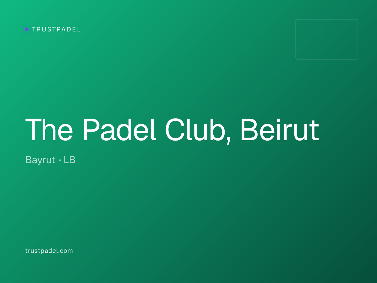The Padel Club, Beirut padel club