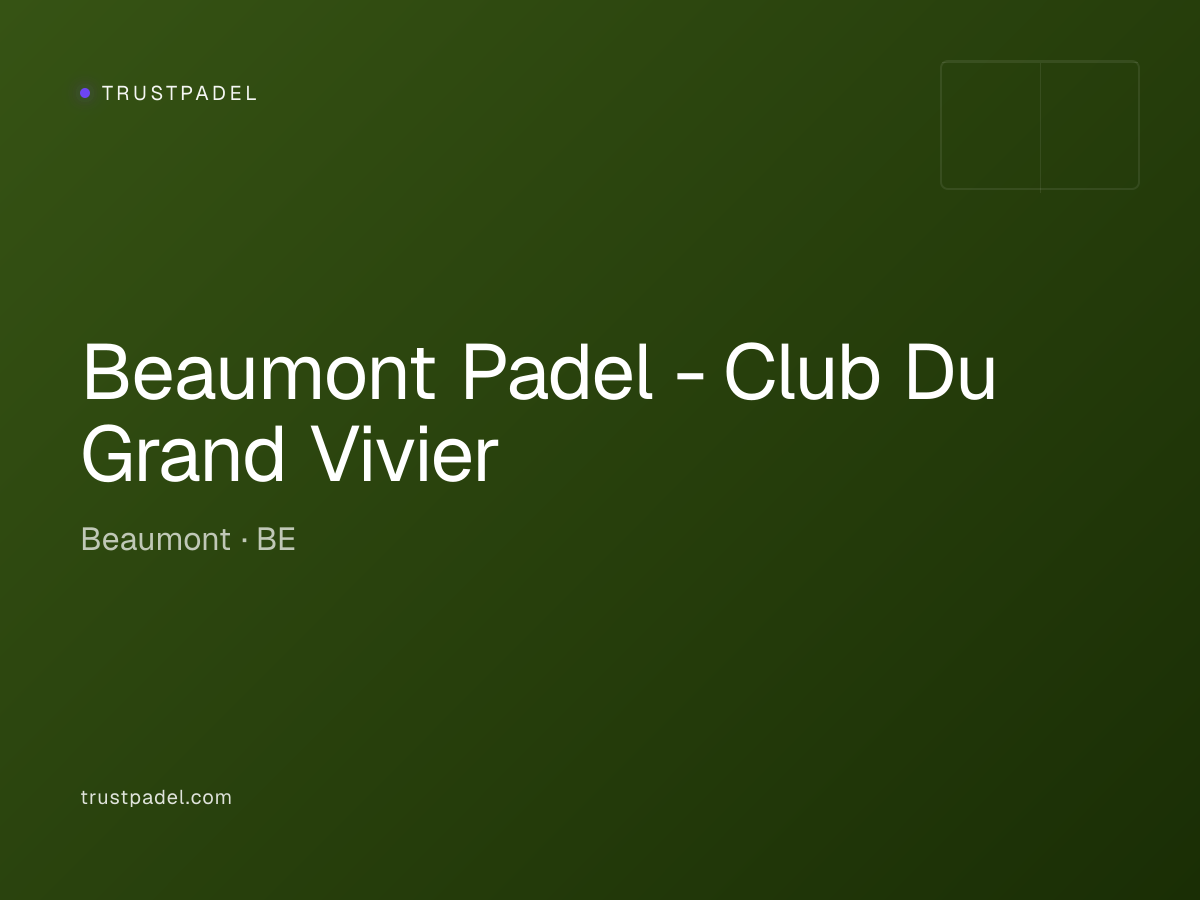 Beaumont Padel - Club Du Grand Vivier padel club