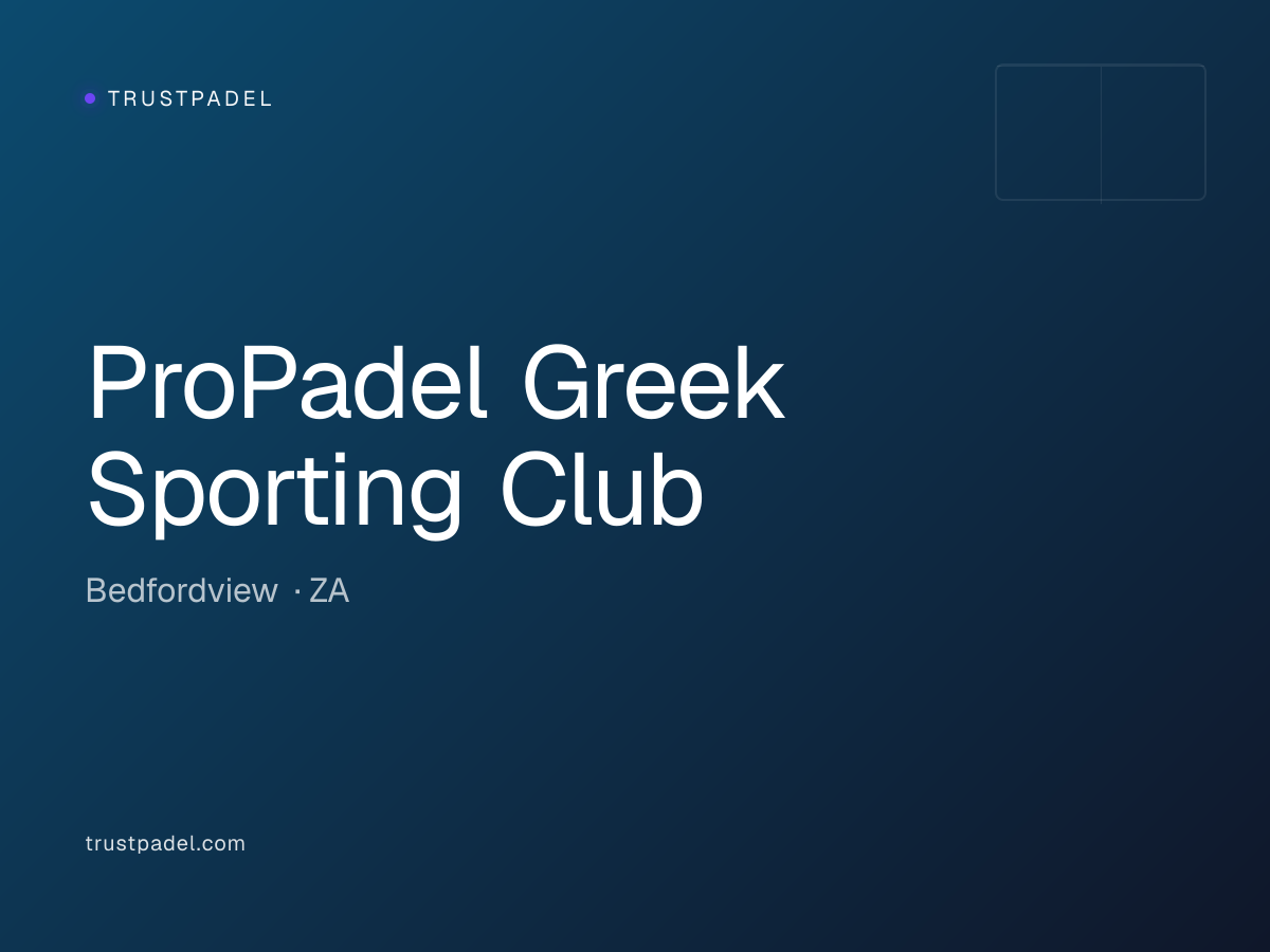 ProPadel Greek Sporting Club padel club
