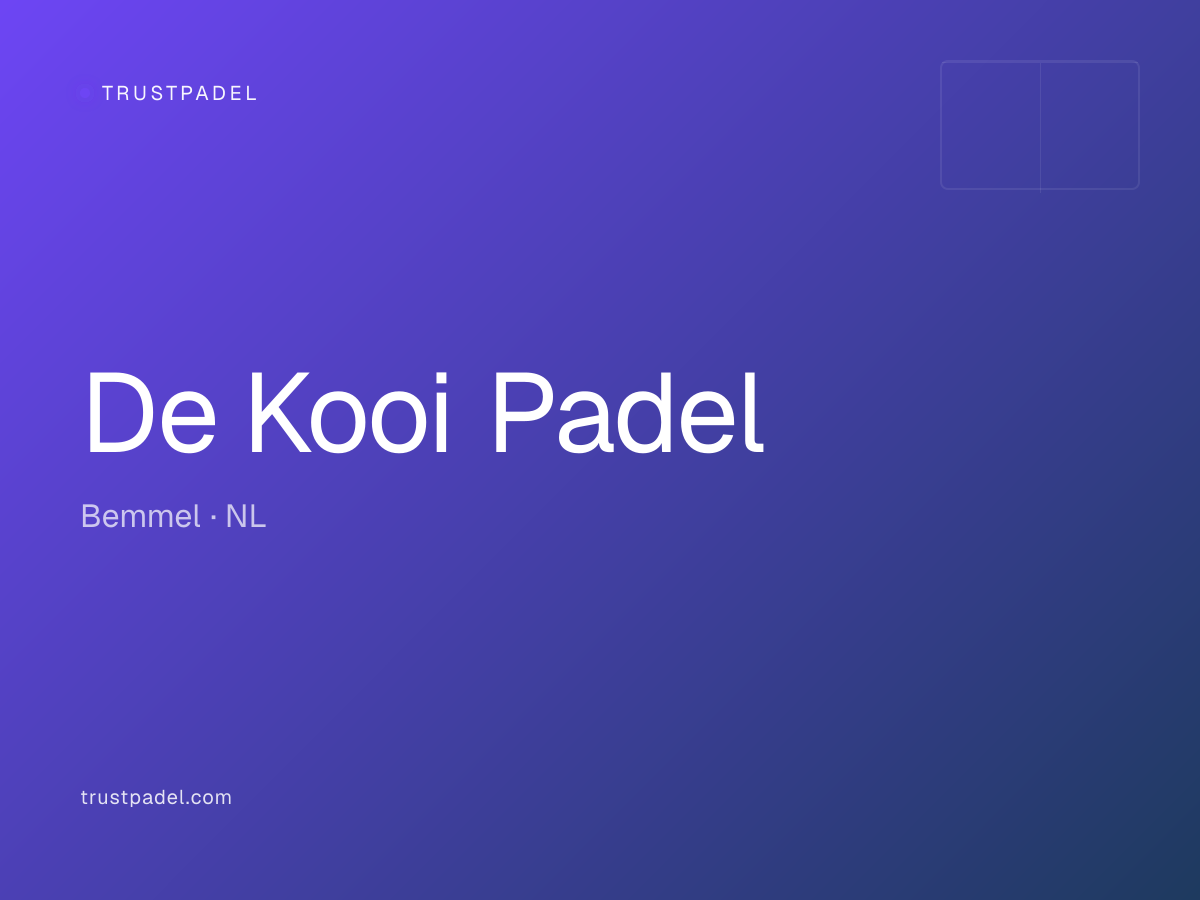 De Kooi Padel padel club