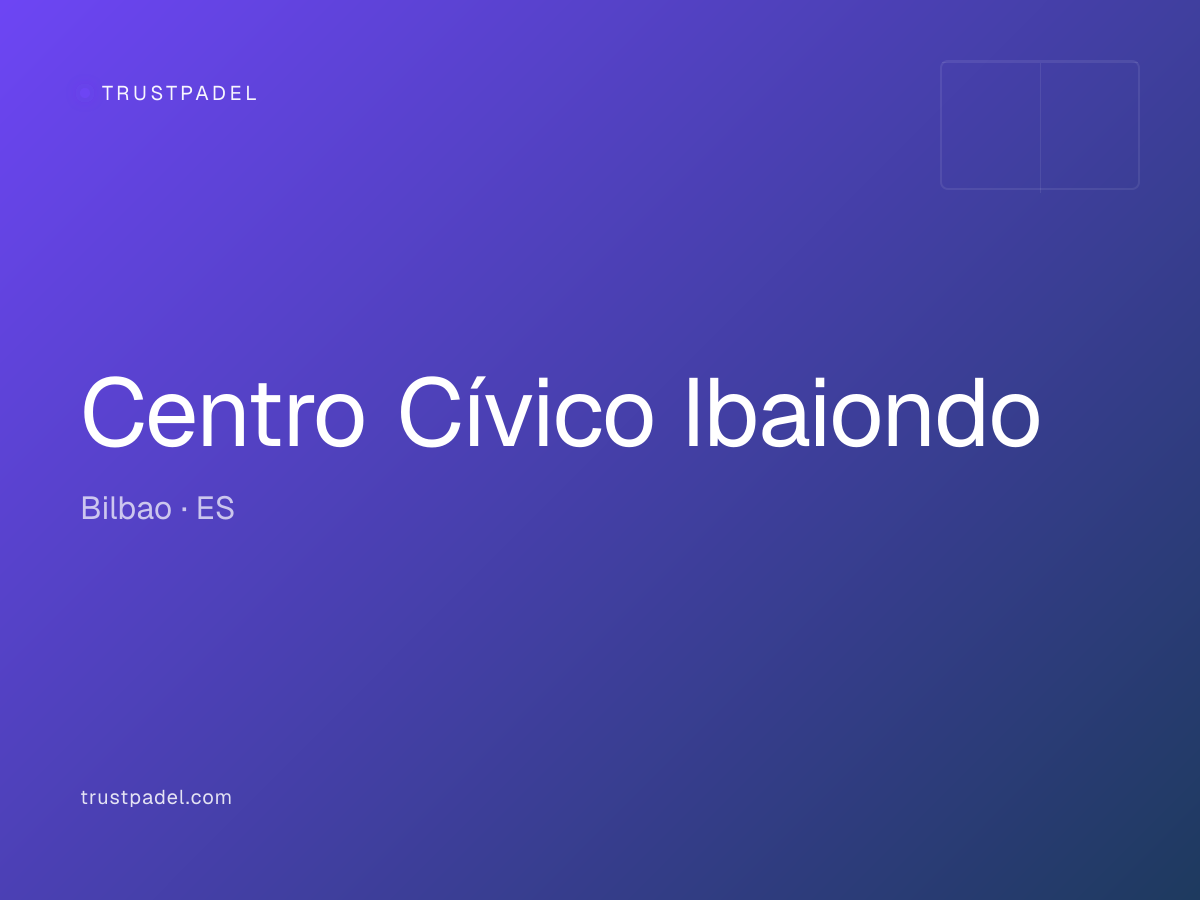 Centro Cívico Ibaiondo padel club