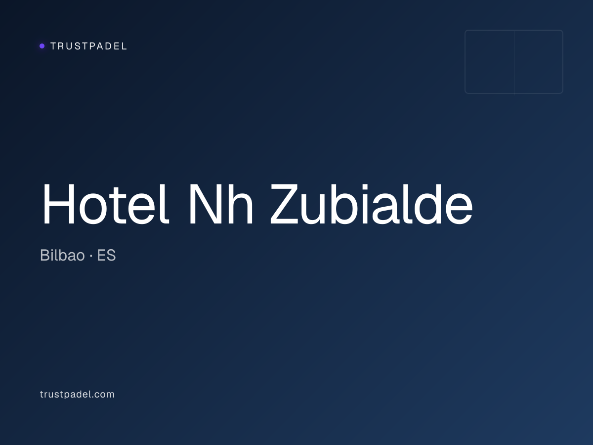 Hotel Nh Zubialde padel club