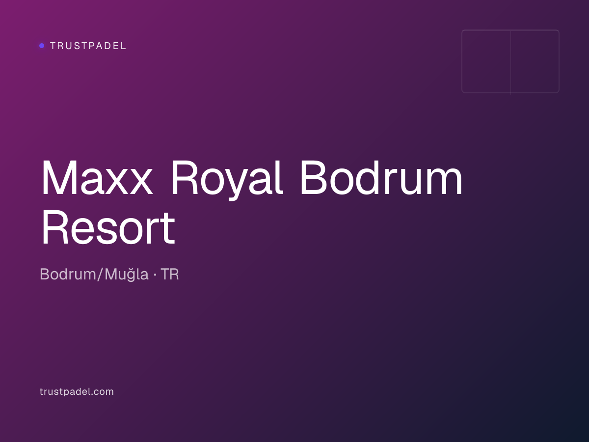 Maxx Royal Bodrum Resort padel club