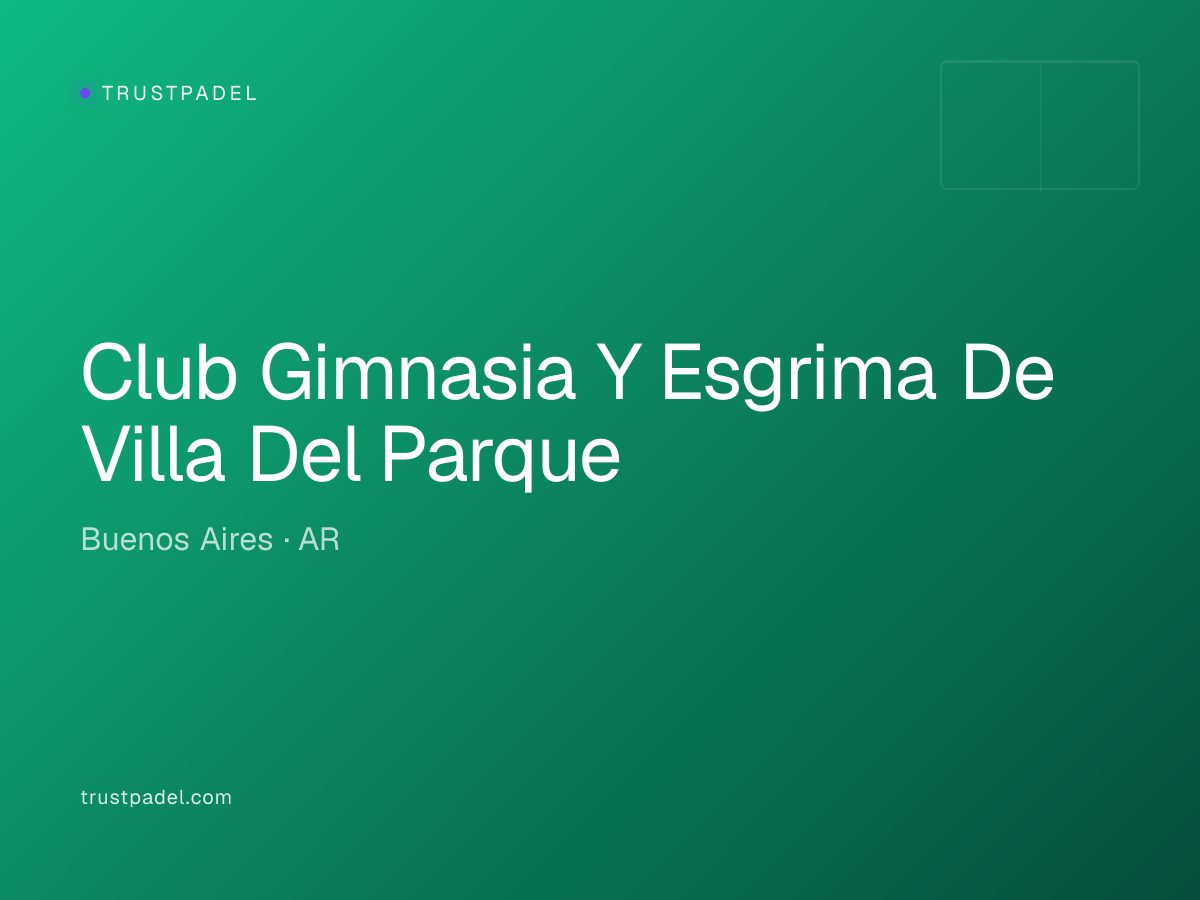 Club Gimnasia Y Esgrima De Villa Del Parque padel club
