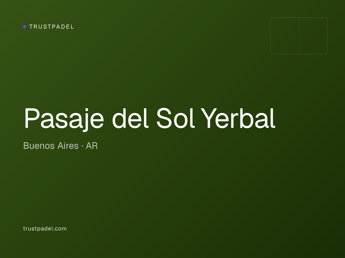 Pasaje del Sol Yerbal padel club