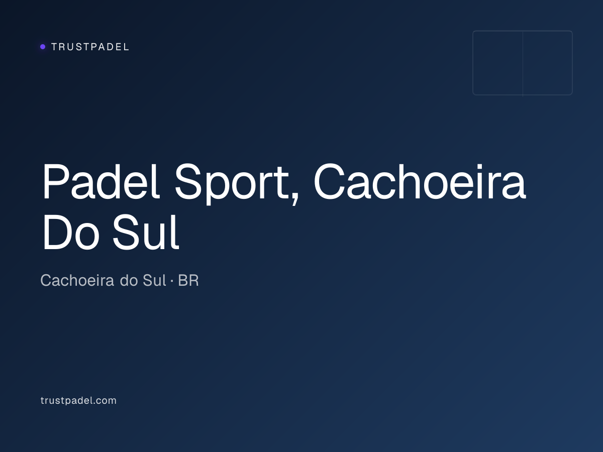 Padel Sport, Cachoeira Do Sul padel club