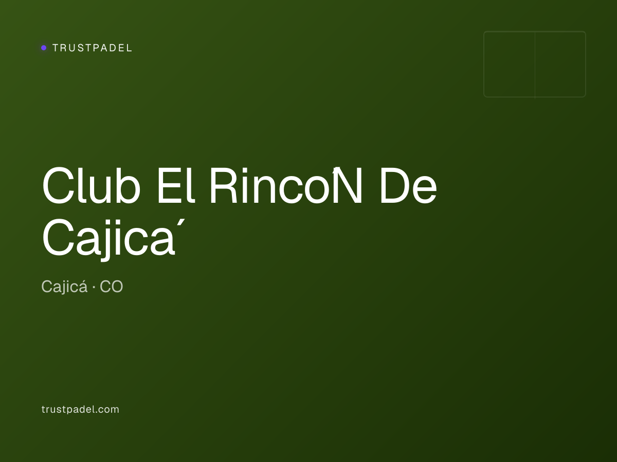Club El RincóN De Cajicá padel club