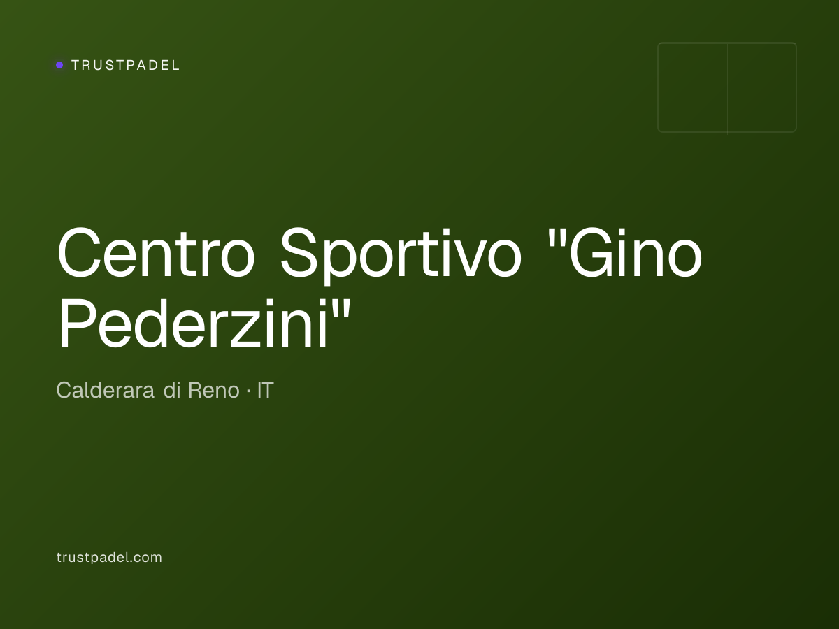 Centro Sportivo "Gino Pederzini" padel club