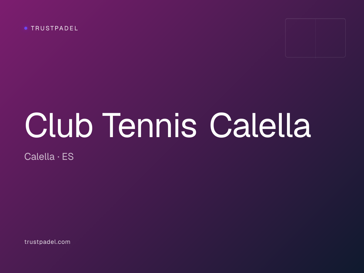 Club Tennis Calella padel club