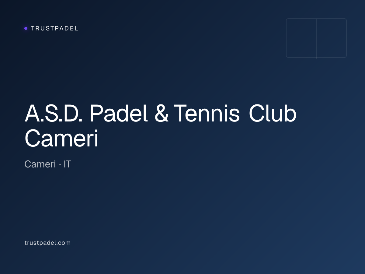 A.S.D. Padel & Tennis Club Cameri padel club