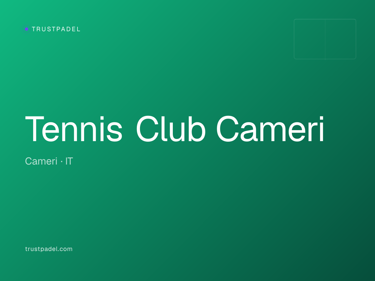 Tennis Club Cameri padel club