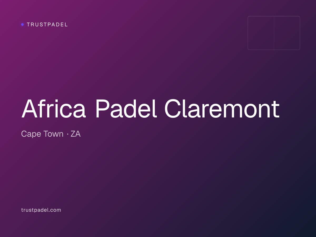 Africa Padel Claremont padel club