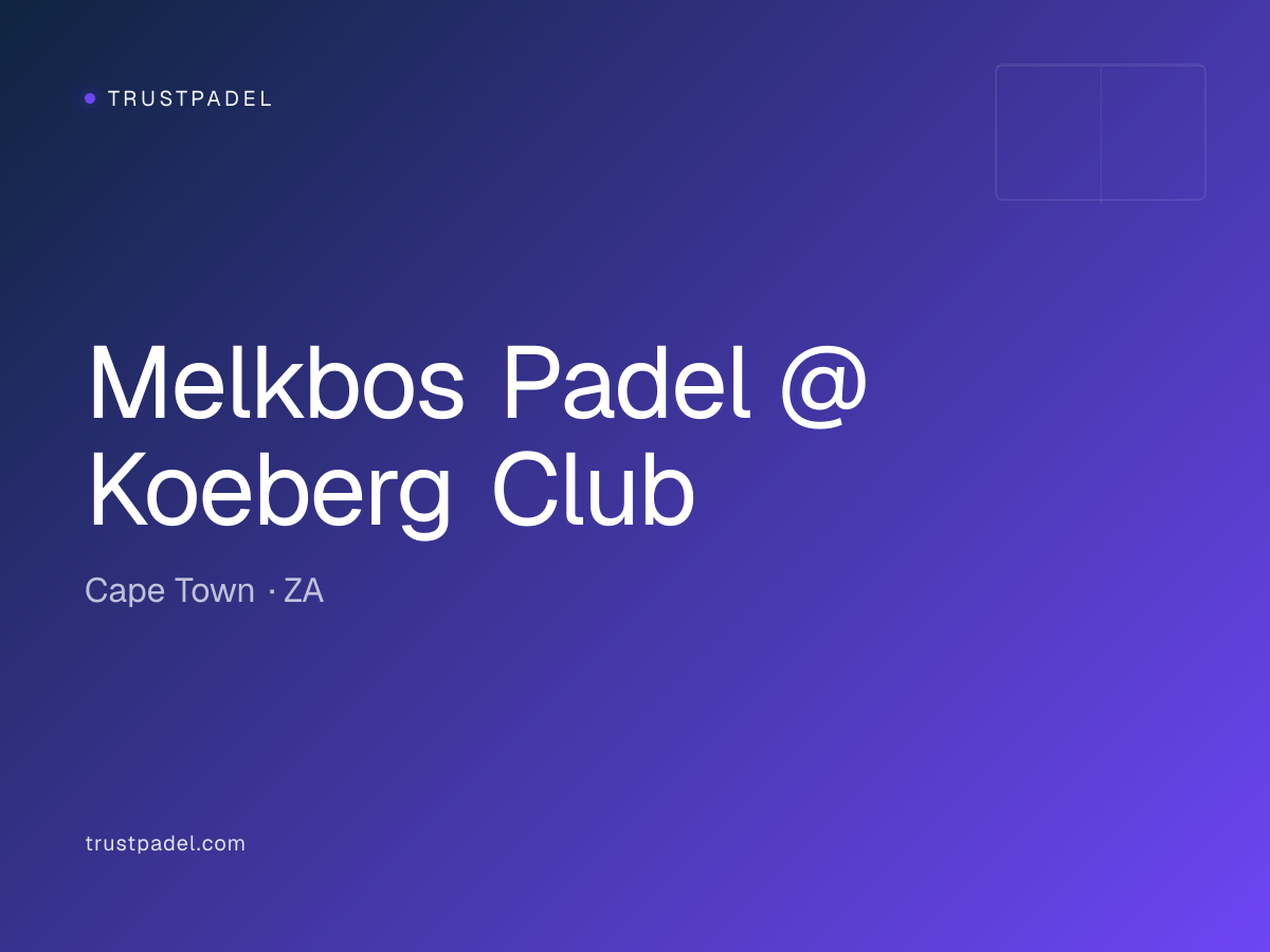 Melkbos Padel @ Koeberg Club padel club