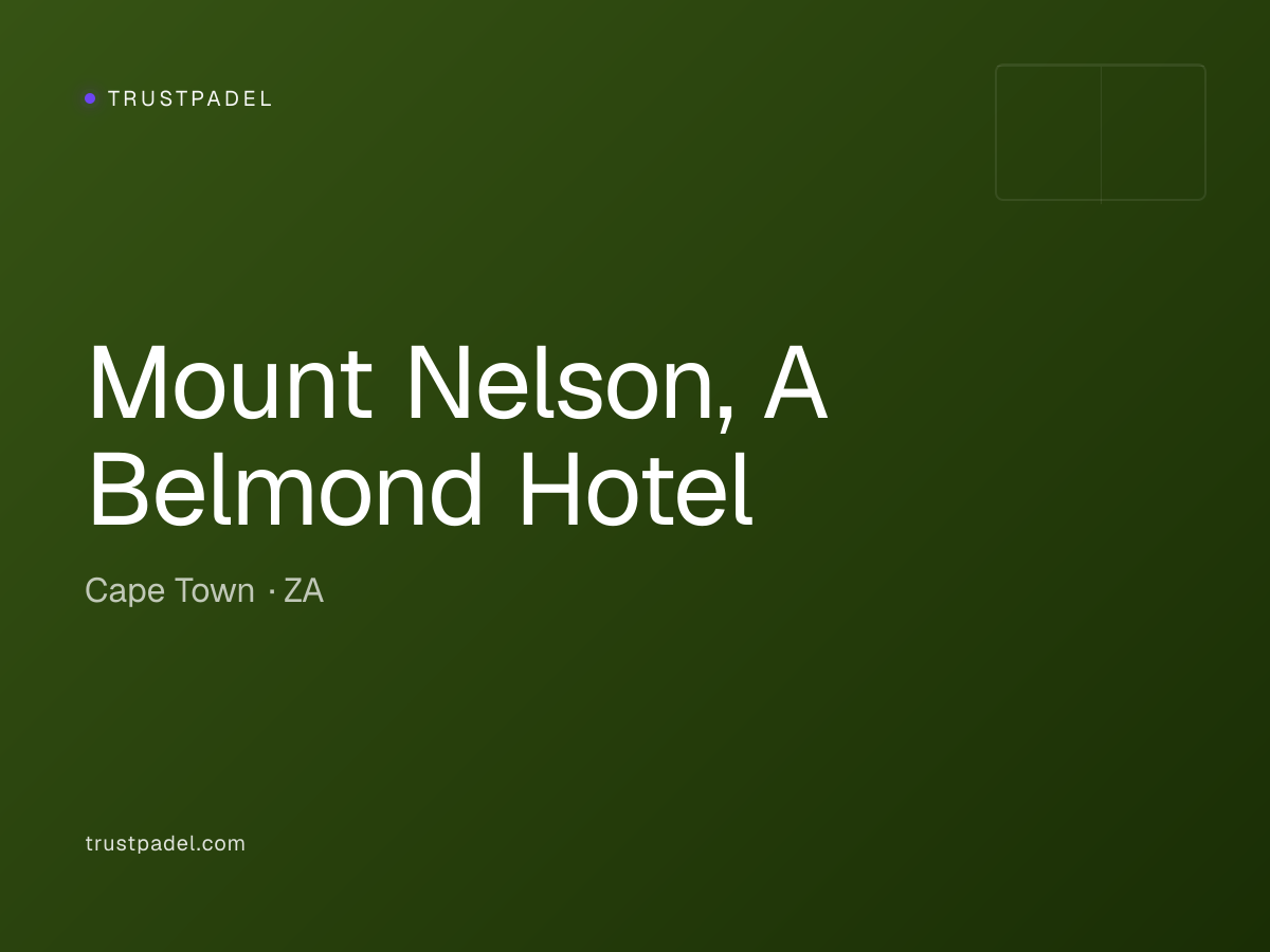 Mount Nelson, A Belmond Hotel padel club