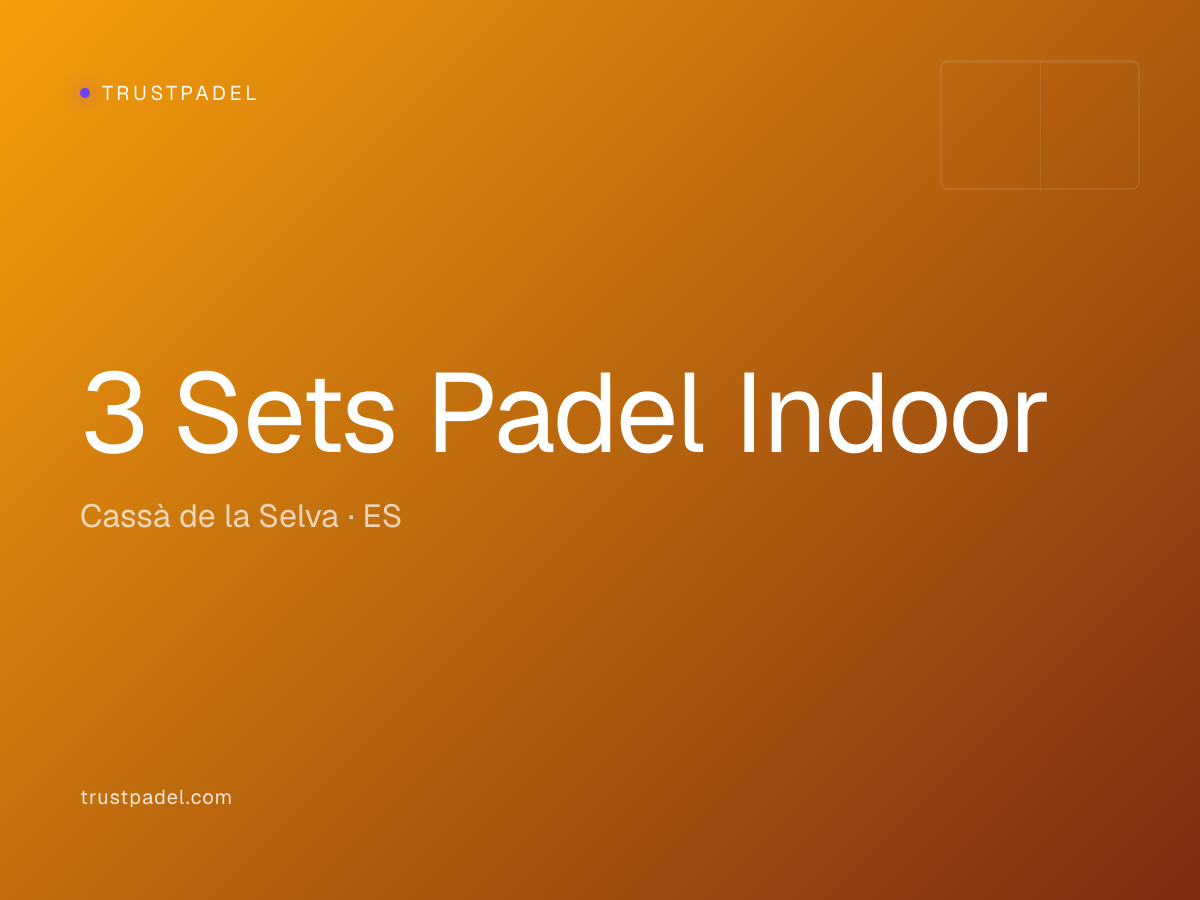 3 Sets Padel Indoor padel club