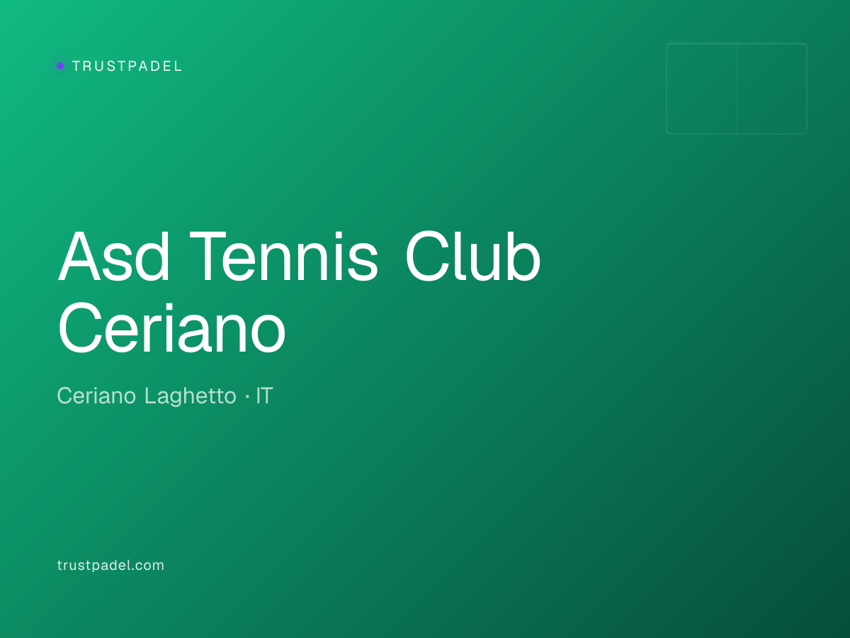 Asd Tennis Club Ceriano padel club