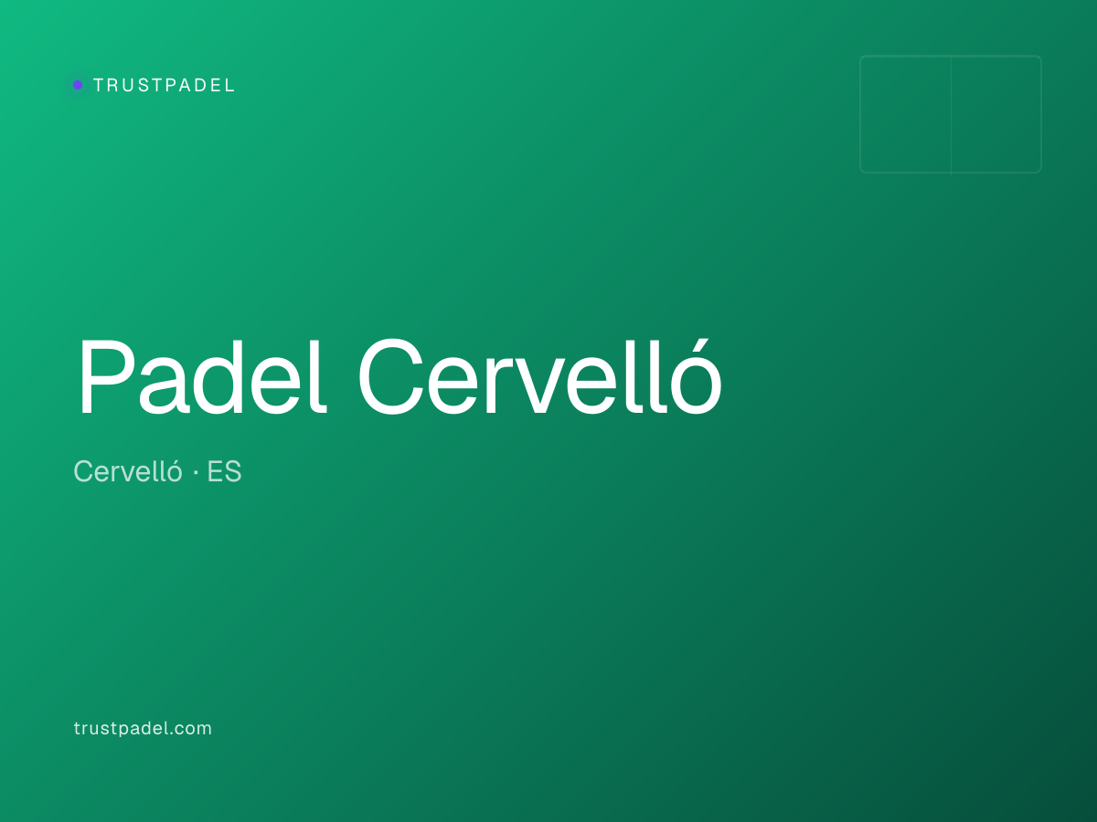 Padel Cervelló padel club