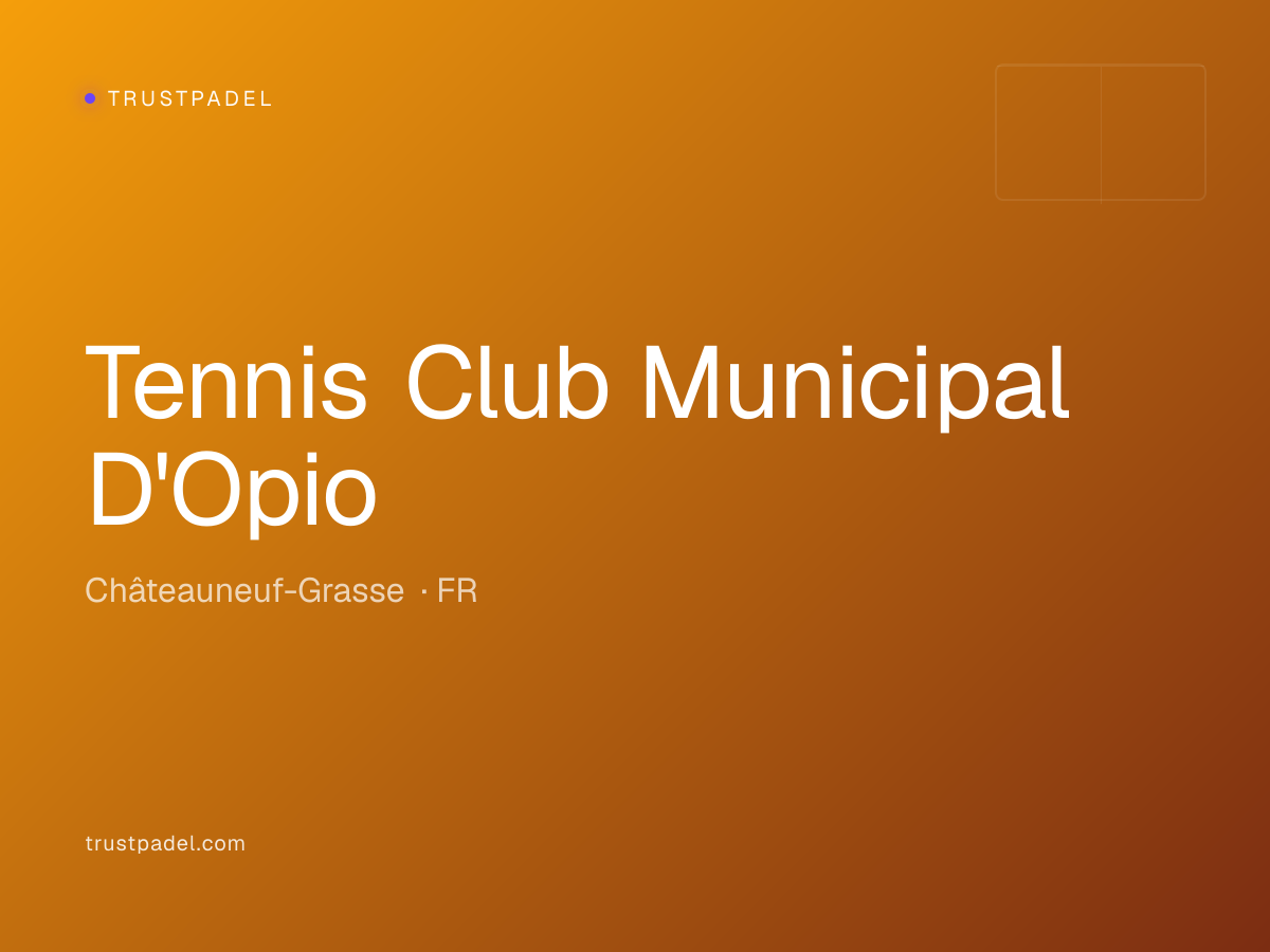 Tennis Club Municipal D'Opio padel club