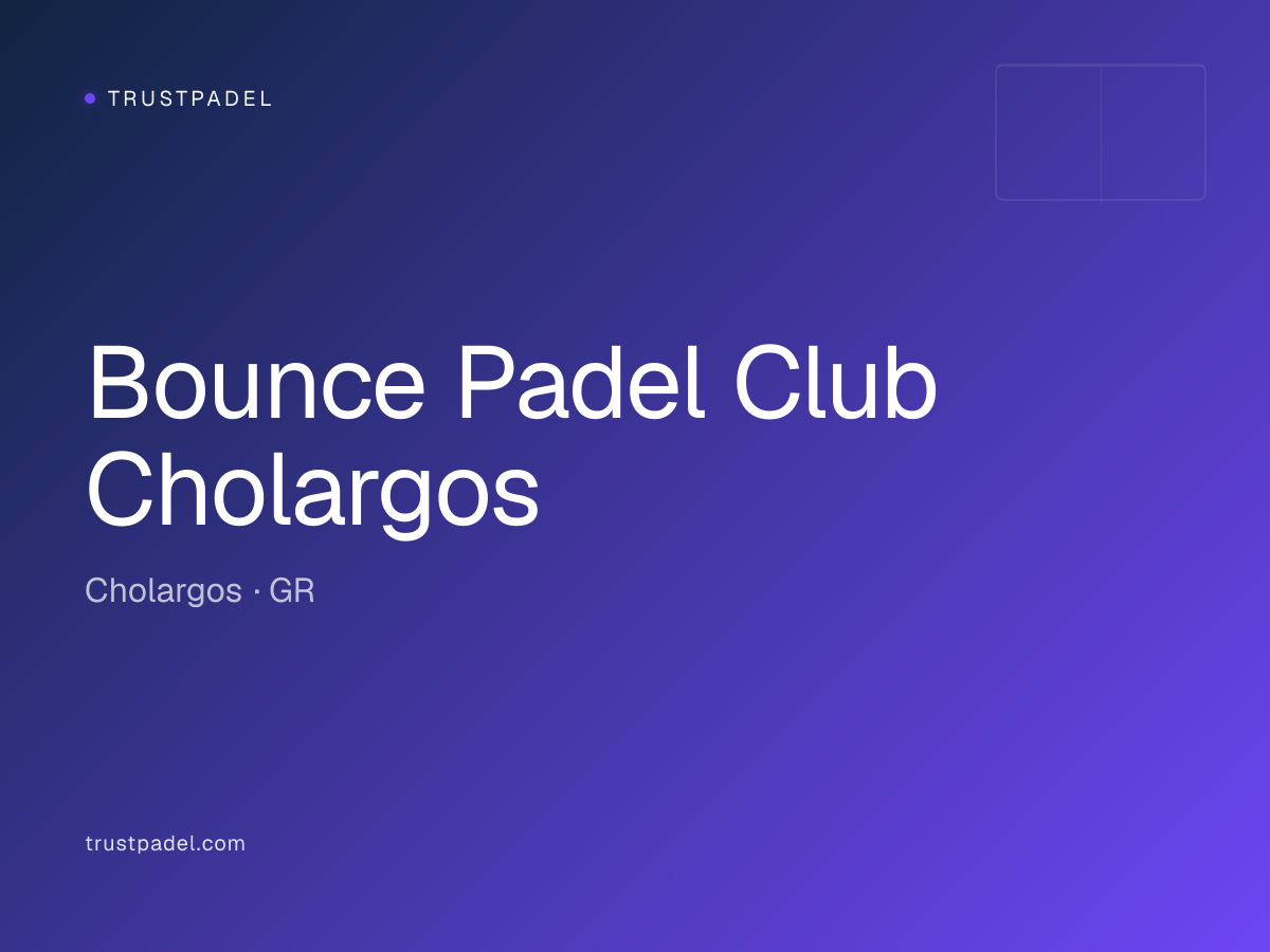 Bounce Padel Club Cholargos padel club