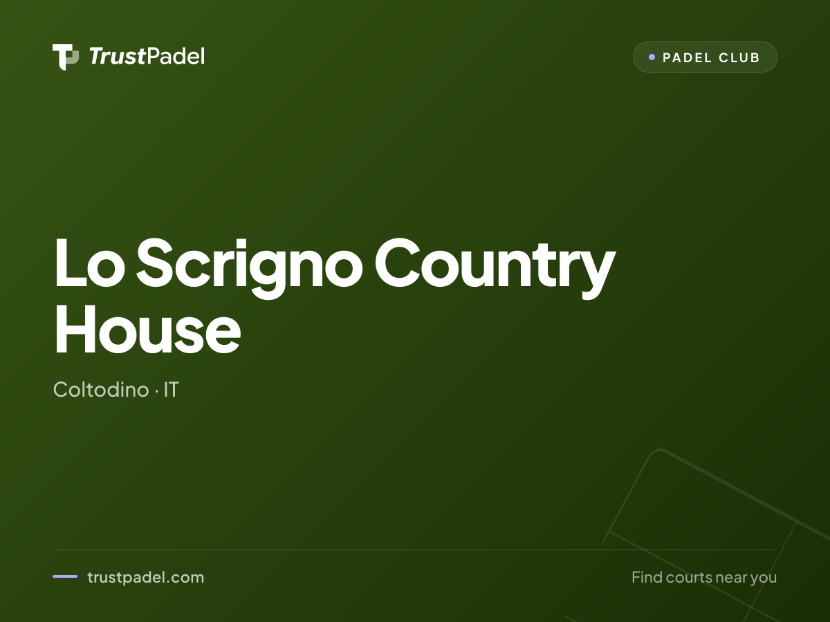 Lo Scrigno Country House padel club