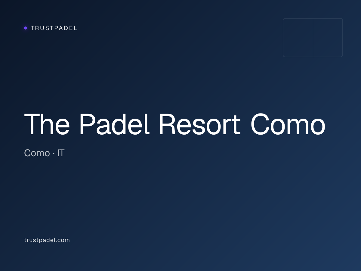 The Padel Resort Como padel club