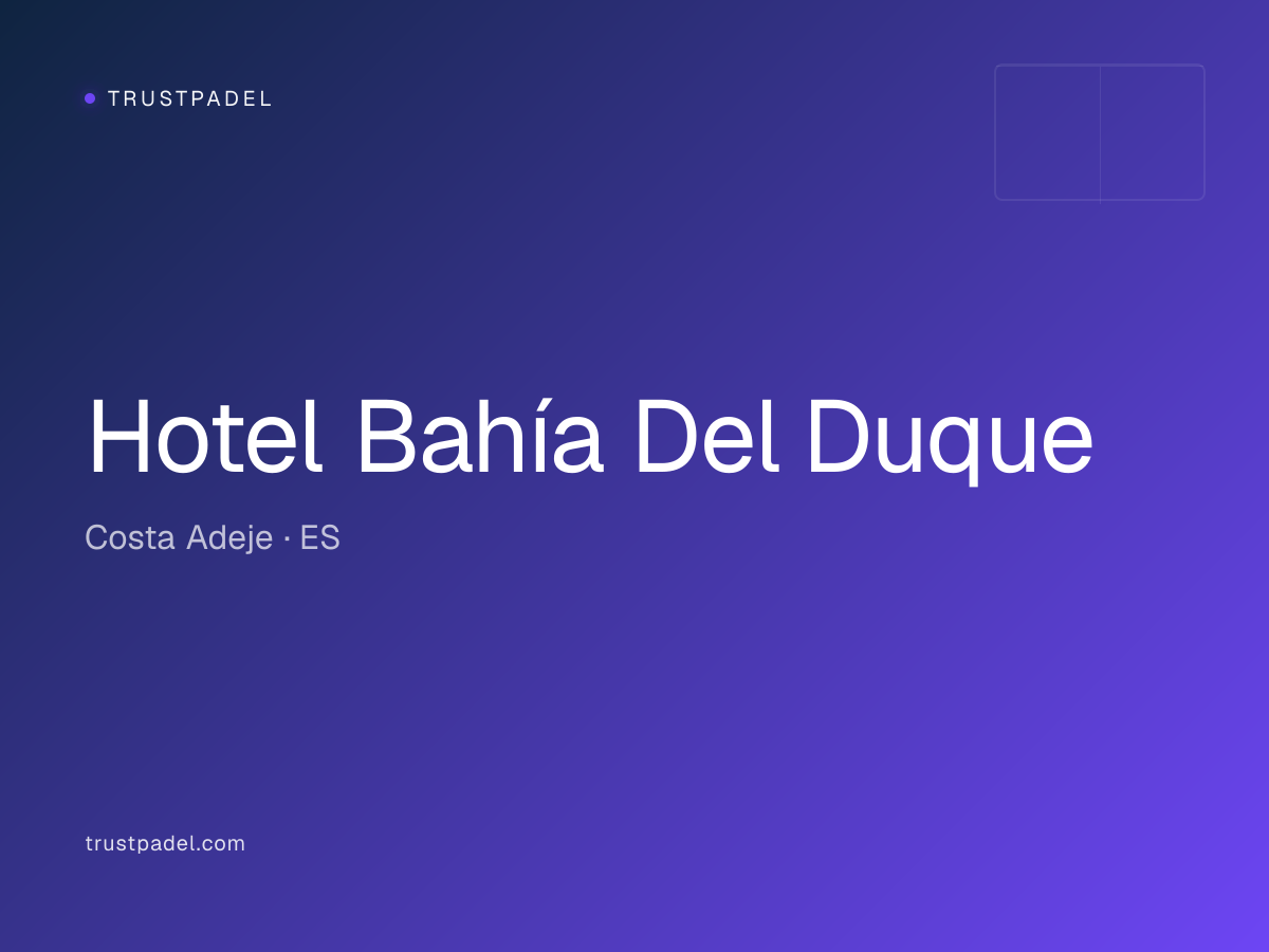 Hotel Bahía Del Duque padel club