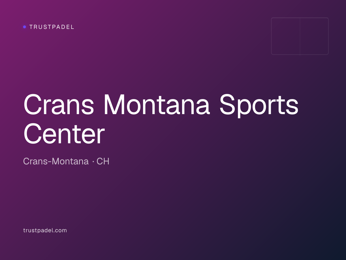 Crans Montana Sports Center padel club