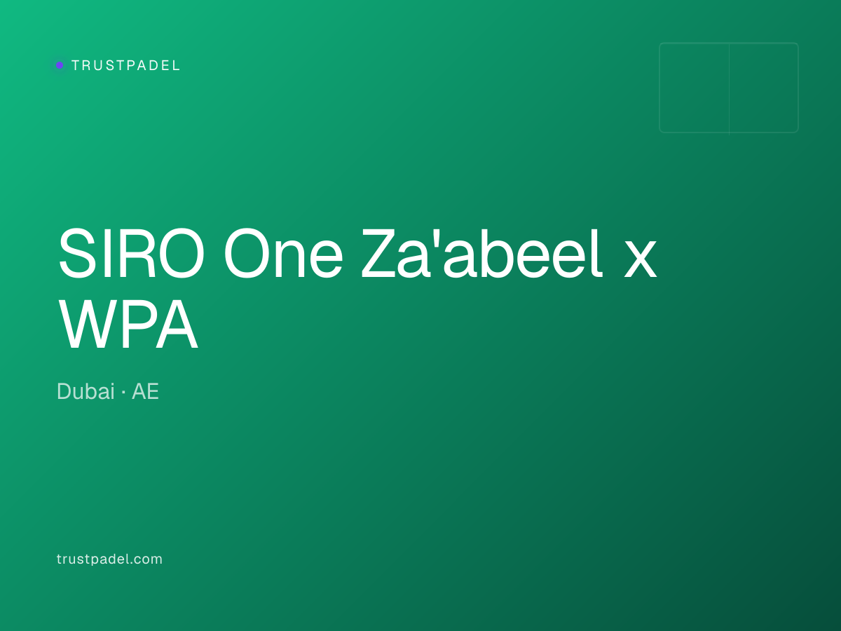 SIRO One Za'abeel x WPA padel club