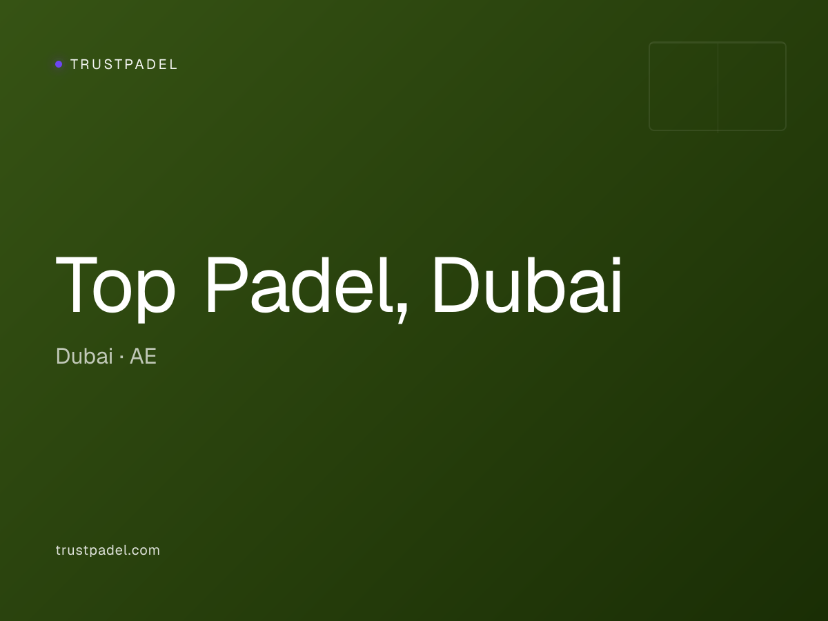 Top Padel, Dubai padel club