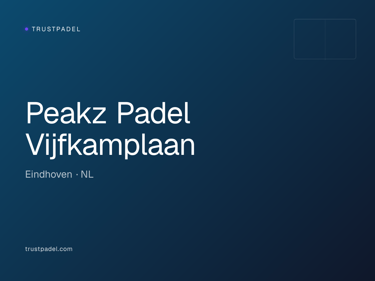 Peakz Padel Vijfkamplaan padel club